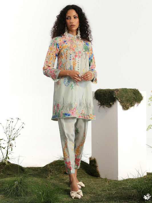 Binilyas Silk Digital Printed Co-Ord Set-30089