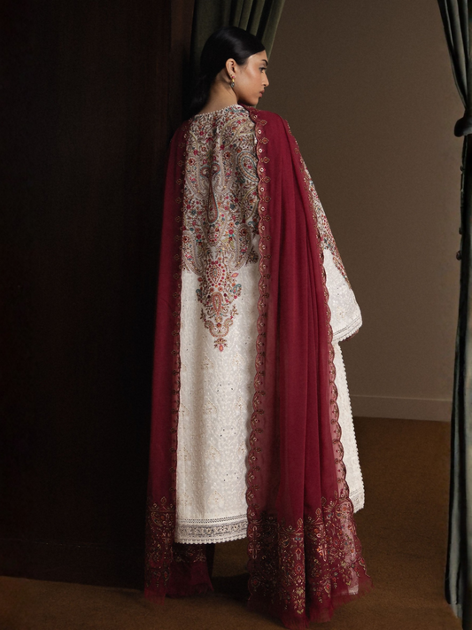Zara ShahJahan Satori'26 Lawn Embroidered Unstitched 3-Piece Suit-Hikari-D7