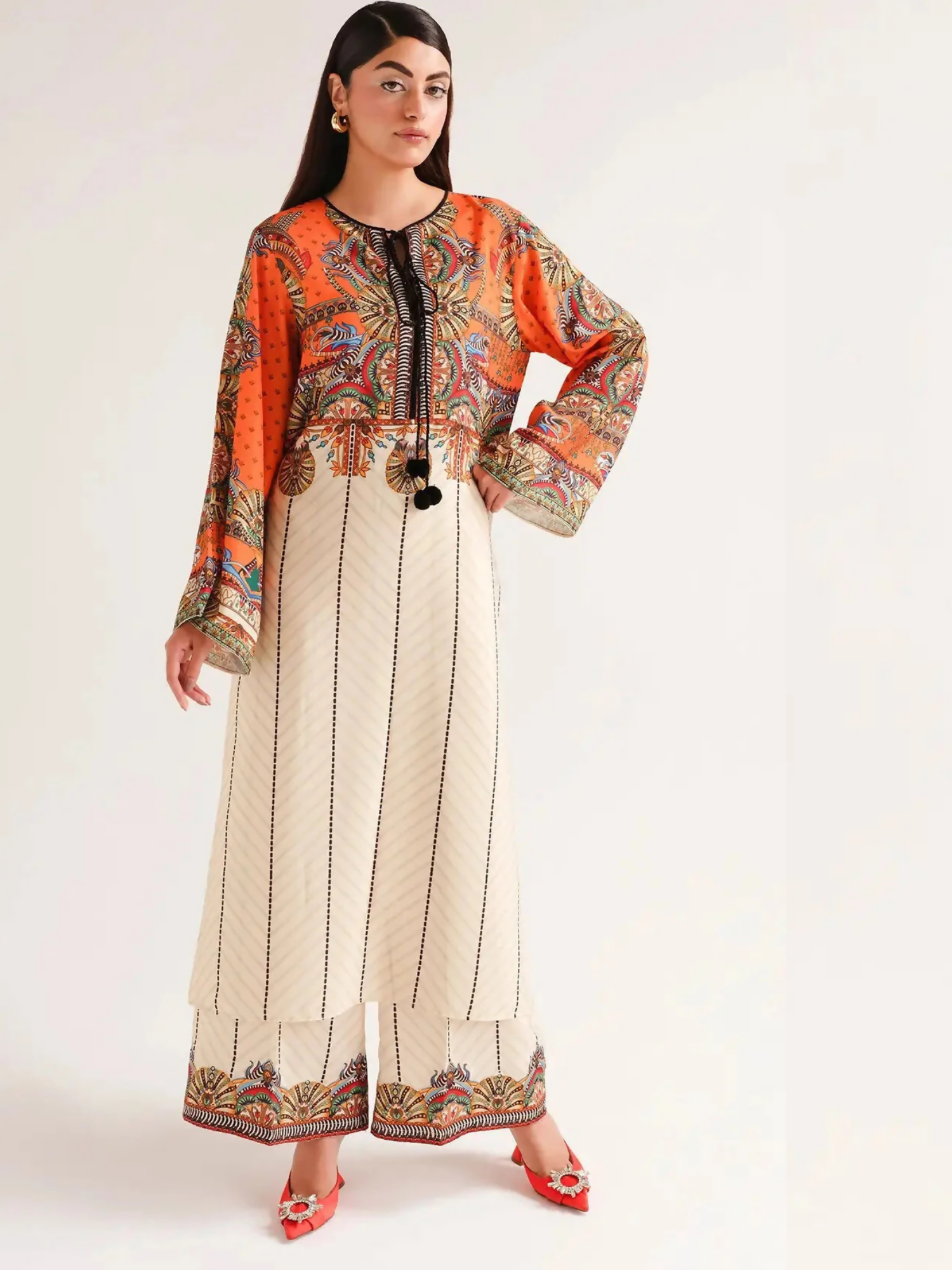 MH Cloth House Poly Lawn Printed Stitched 2-Piece Suit-Zarnoor