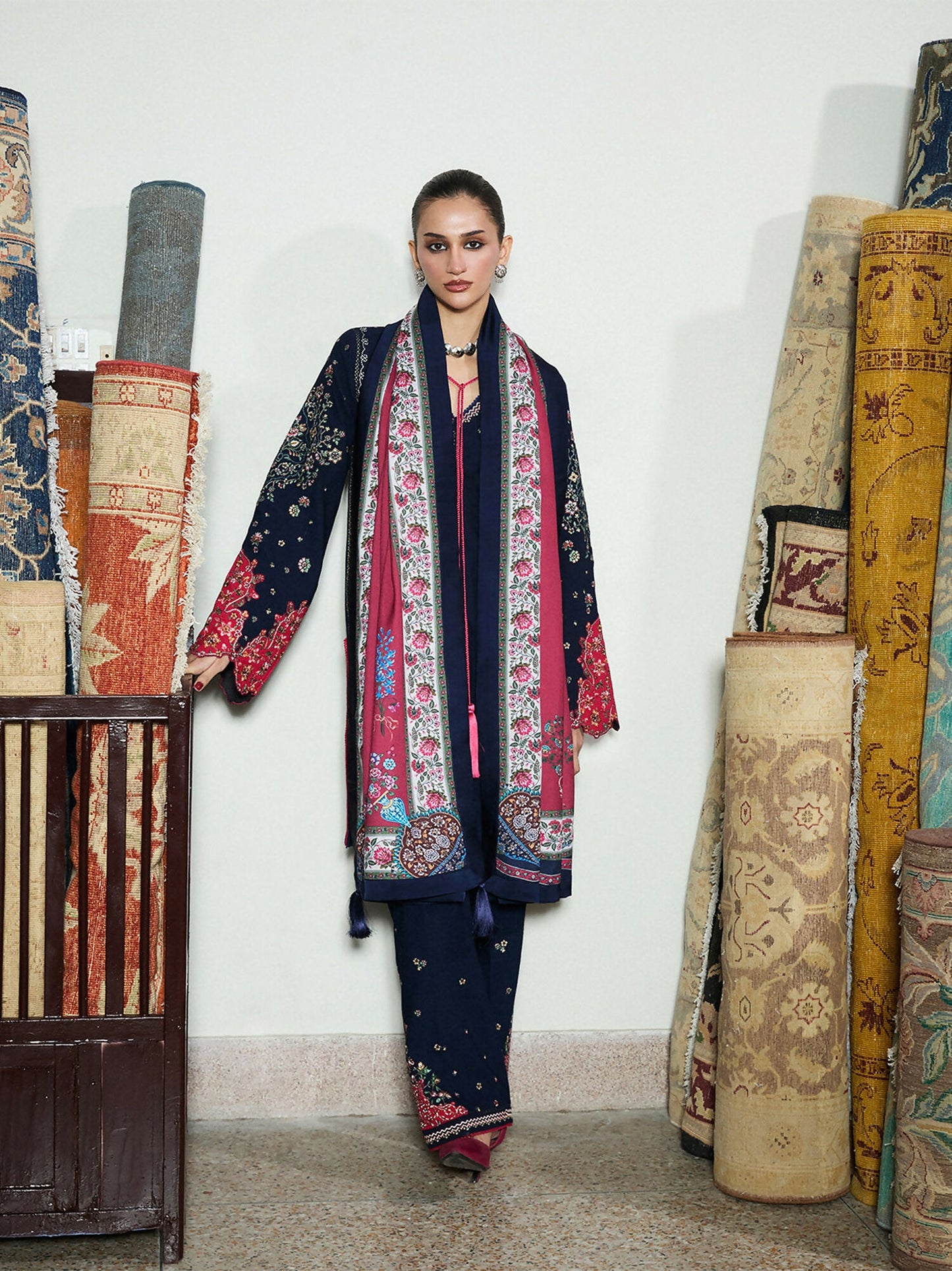 Jugnu by Hussain Rehar Karandi AW 25 - Edit III Embroidered Unstitched 3-Piece Suit-Firo