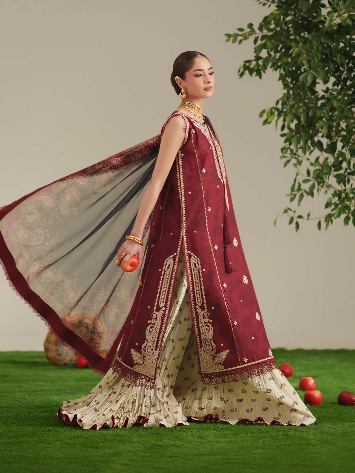 Binilyas Jojo Summer'26 Lawn Embroidered Unstitched 3-Piece Suit-84B