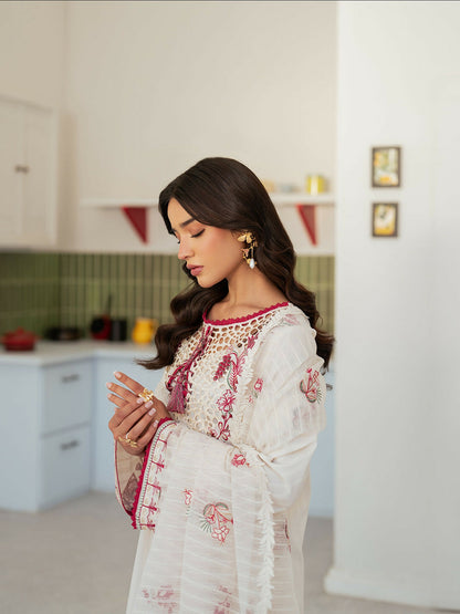 Mahnur Sera Pret '26 Jacquard Lawn Embroidered Unstitched 3-Piece Suit-SP-05