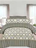 Salonika Printed 3 Piece King Bedsheet Set-148