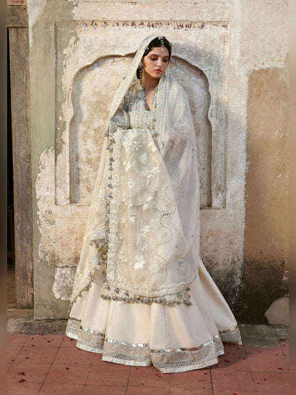 Hussain Rehar Massarat Festive Unstitched'25 Organza 3-Piece Suit-Sitara