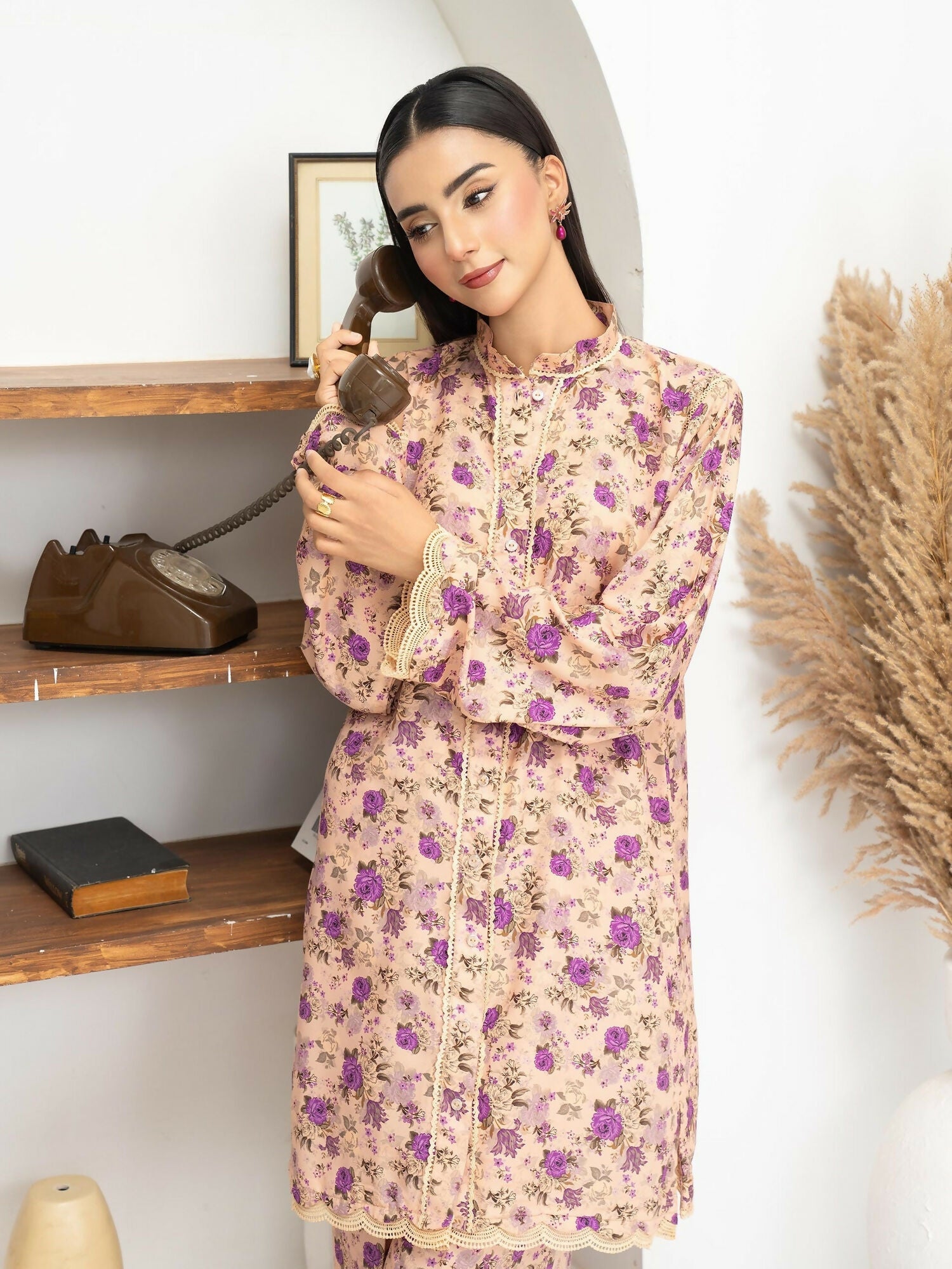 Panache Apparel Florise Lawn Printed Co-Ord Set-Maive