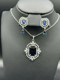 H&A Jewellery One Carat Silver Rhodium Plated Jewellery Set
