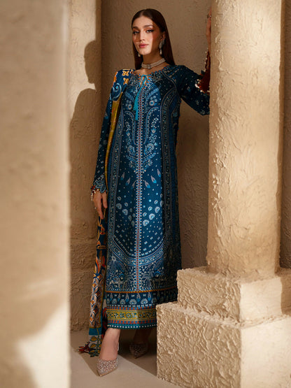 Binilyas Saqqara Kotrai Embroidered Stitched 3-Piece Suit-166-A