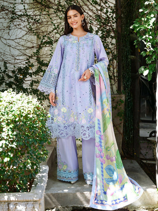Mushq A Moi Luxury Lawn Embroidered Unstitched 3-Piece Suit-Sweet Confession
