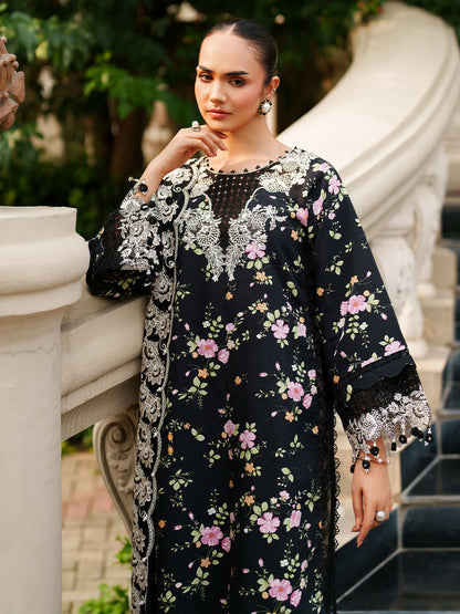 Parishay Ivy Bloom Viscose Embroidered Stitched 3-Piece Suit-IW-01