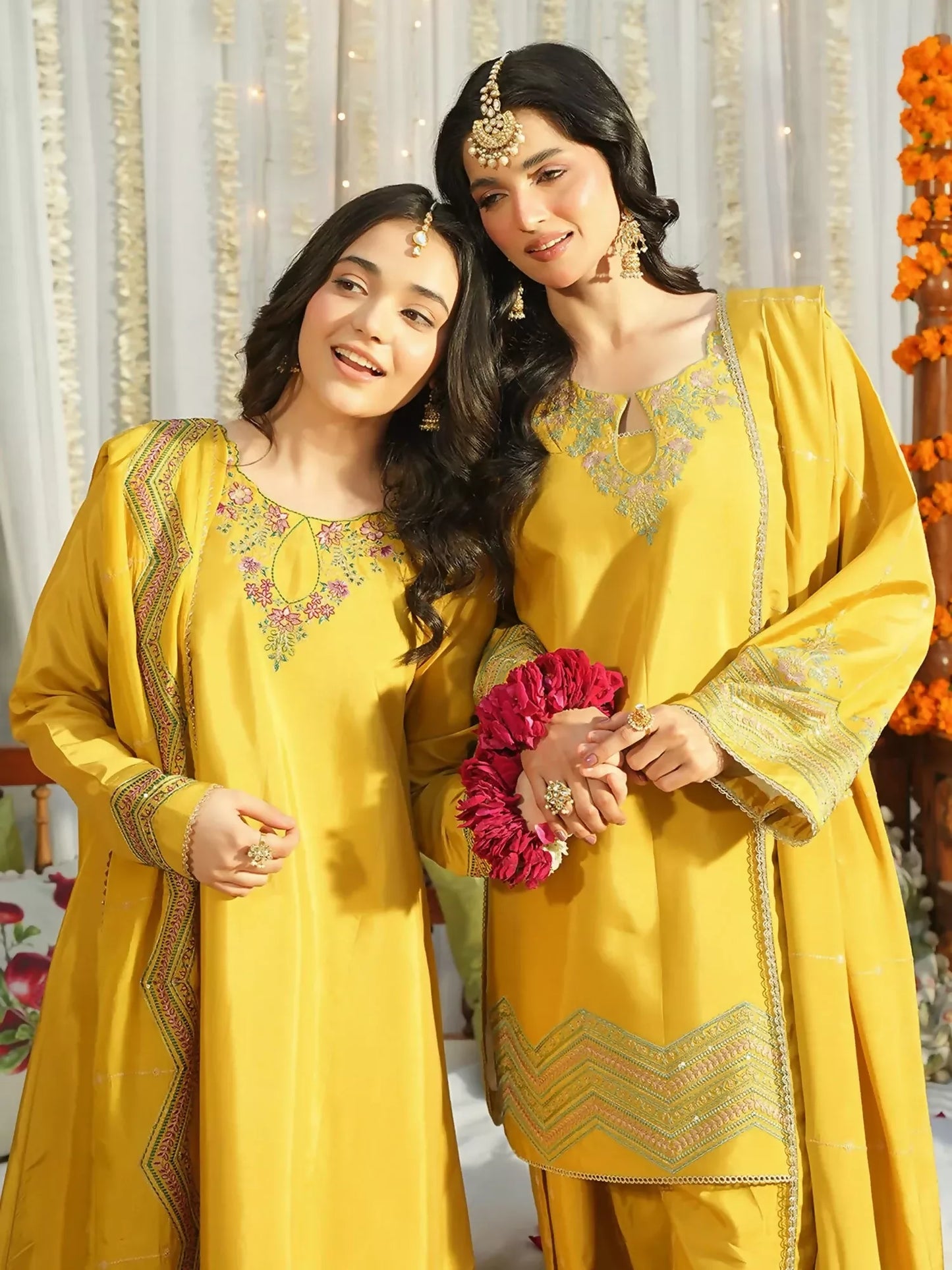 Panache Apparel Noore Eid Edit Sheesha Silk Embroidered Stitched Suit-Zivaa