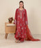Stylish Collection Royal Pret Linen Embroidered Stitched 3-Piece Suit-Dusty Rose