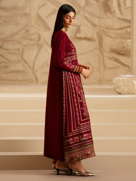 Binilyas Saqqara Kotrai Embroidered Stitched 3-Piece Suit-165-A