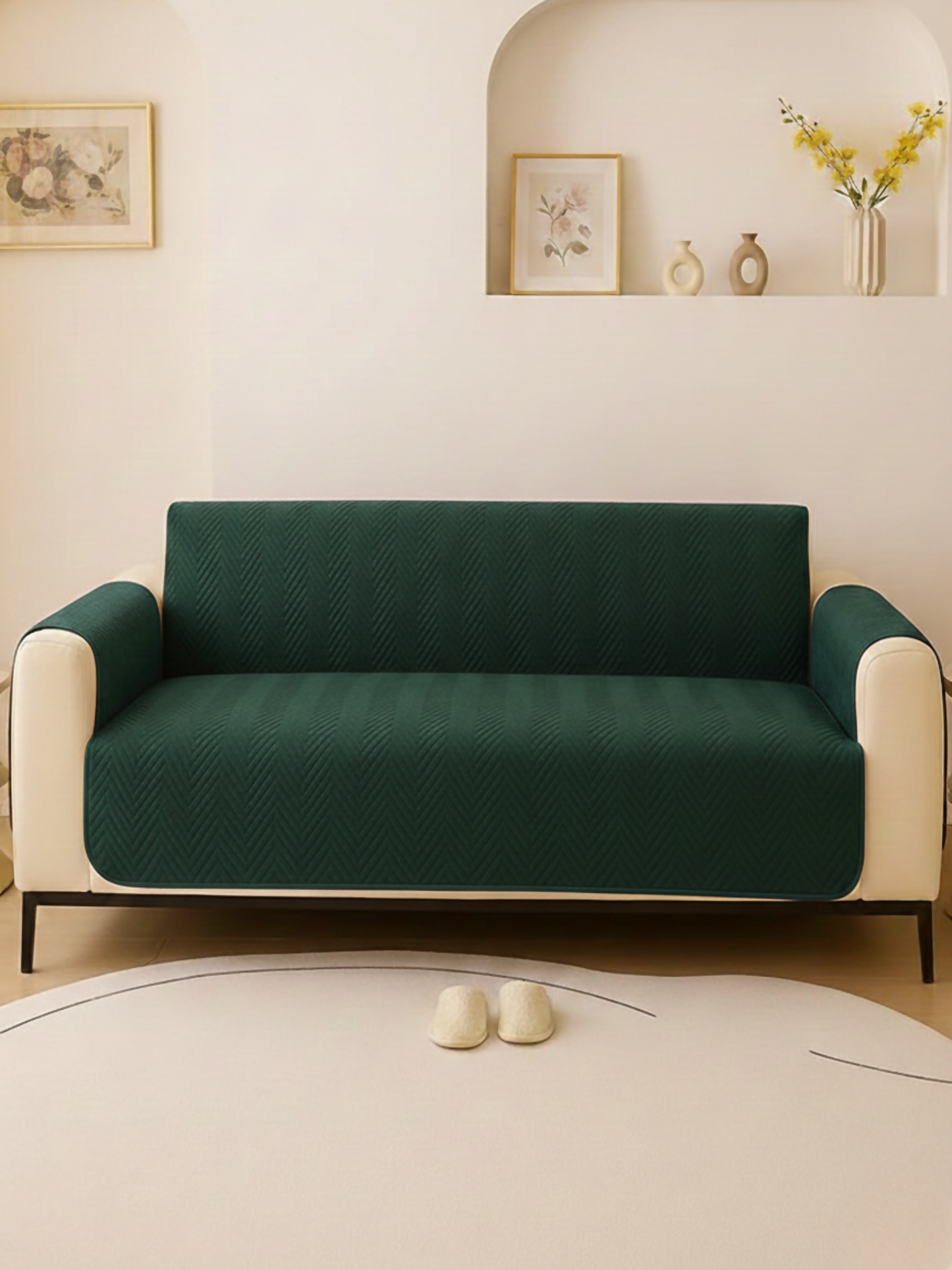 Elegant Bedding Mat Ultrasonic Micro Sofa Cover