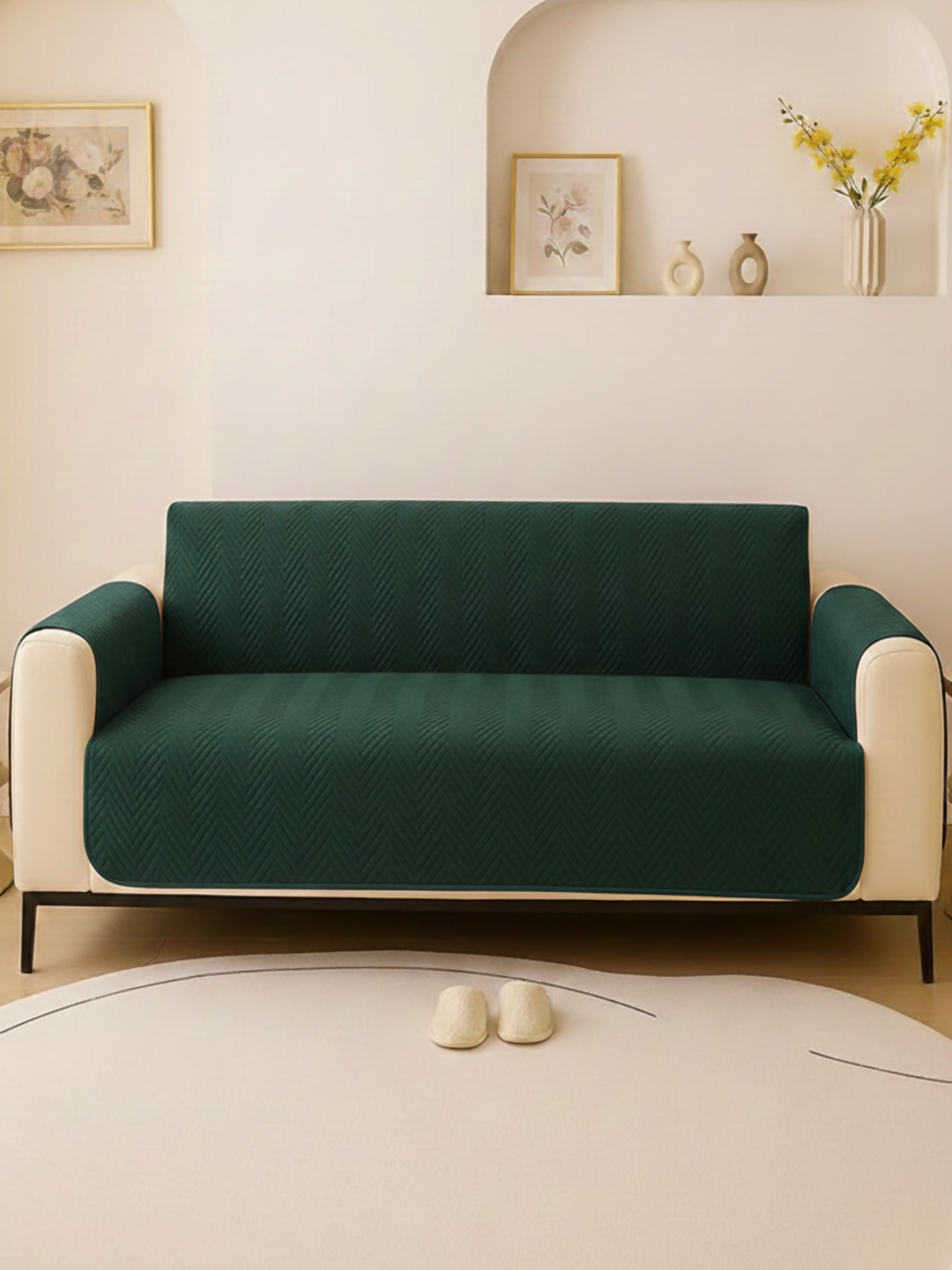 Elegant Bedding Mat Ultrasonic Micro Sofa Cover