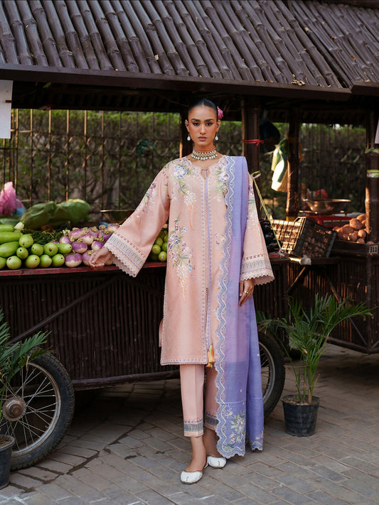 Binilyas Suroor Eid Pret'26 Lawn Embroidered Stitched 3-Piece Suit-241-A
