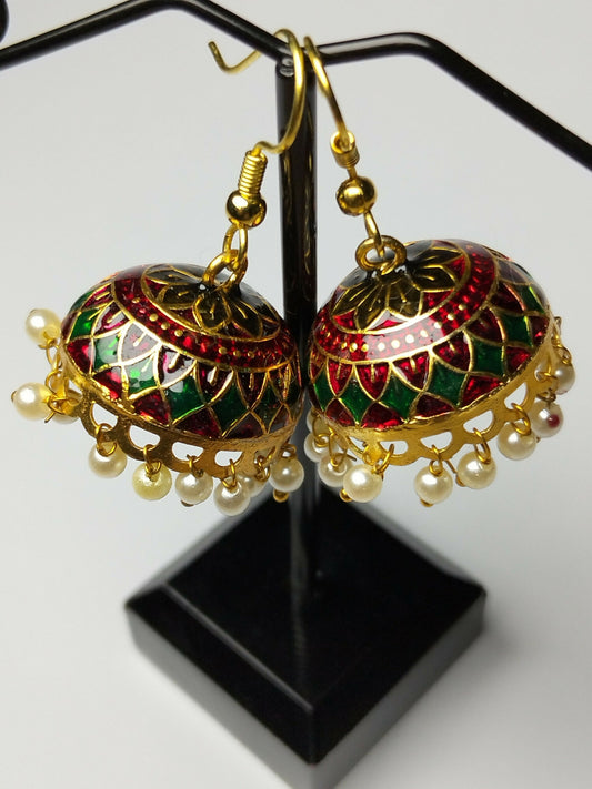H&A Jewellery Jaipuri Jhumki Earrings