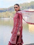Hussain Rehar Lawn Embroidered Unstitched 3-Piece Suit-Flair