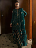 Hussain Rehar Basic Not Basic V Raw Silk Embellished Stitched 3-Piece Suit-Verdure
