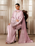 Panache Apparel Noore Eid Edit Sheesha Silk Embroidered Stitched Suit-Gull