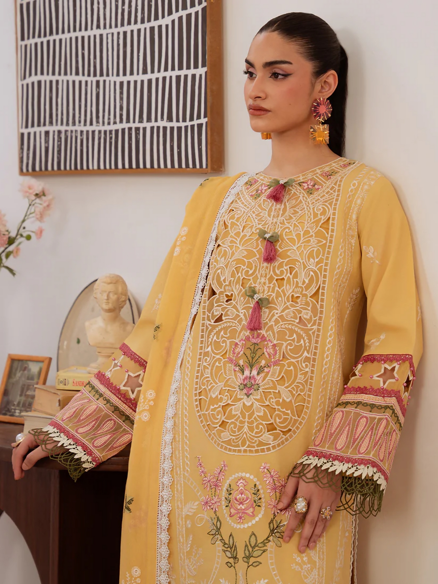 Mahnur Shanaya Lawn Embroidered Unstitched 3-Piece Suit-SN-01