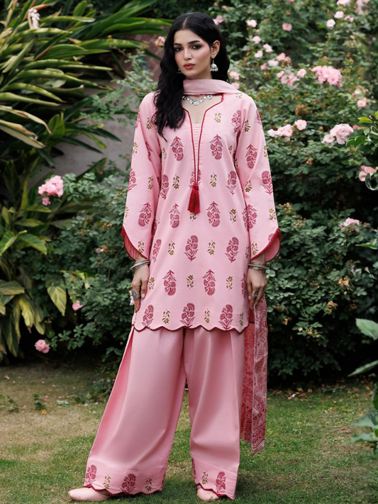 Panache Apparel Noor Mahal Cotton Printed Stitched Suit-Nayelra