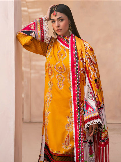 Binilyas Kotrai Embroidered Unstitched 3-Piece Suit-791-B