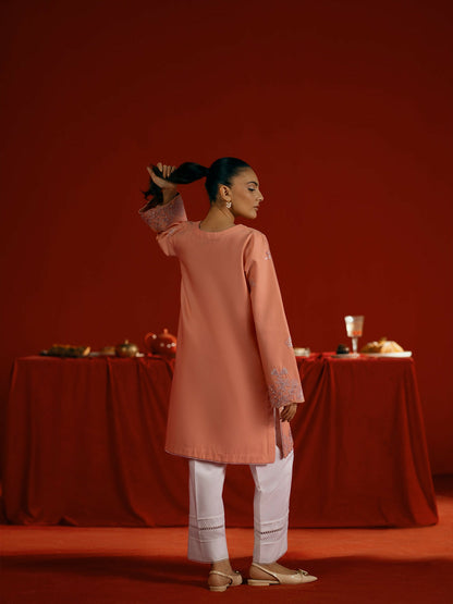 Joolie By Saira Rizwan Lawn Embroidered Stitched 2-Piece Suit-Joolie Peach-JBP25-05