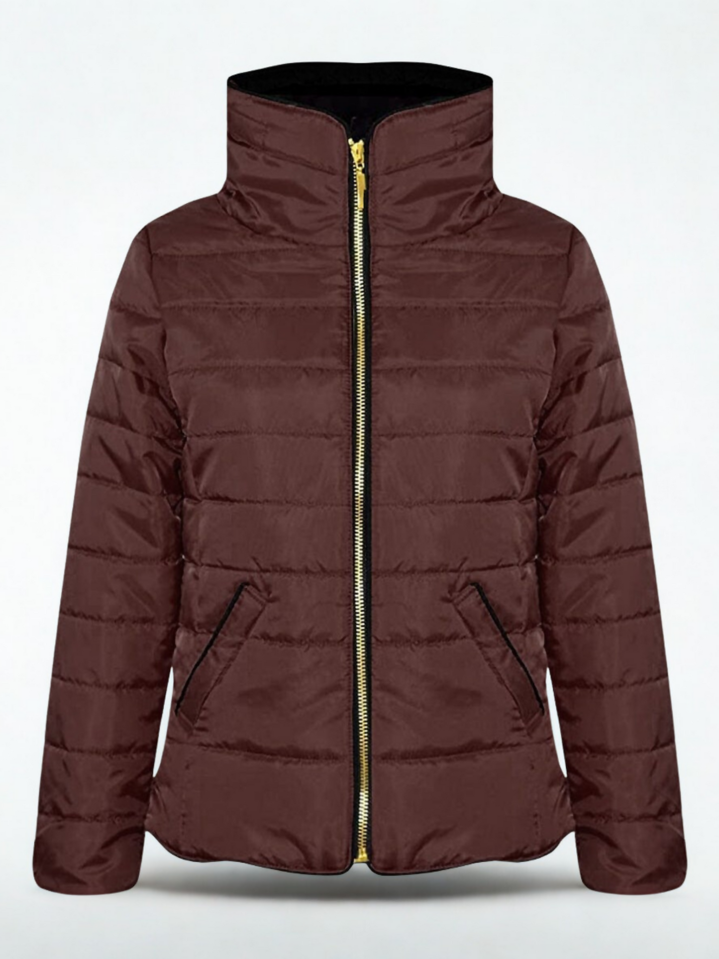 Funky plain stardust puffer jacket-13073