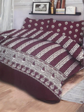 Diamond Dynasty Printed 3-Piece King Bedsheet Set-115