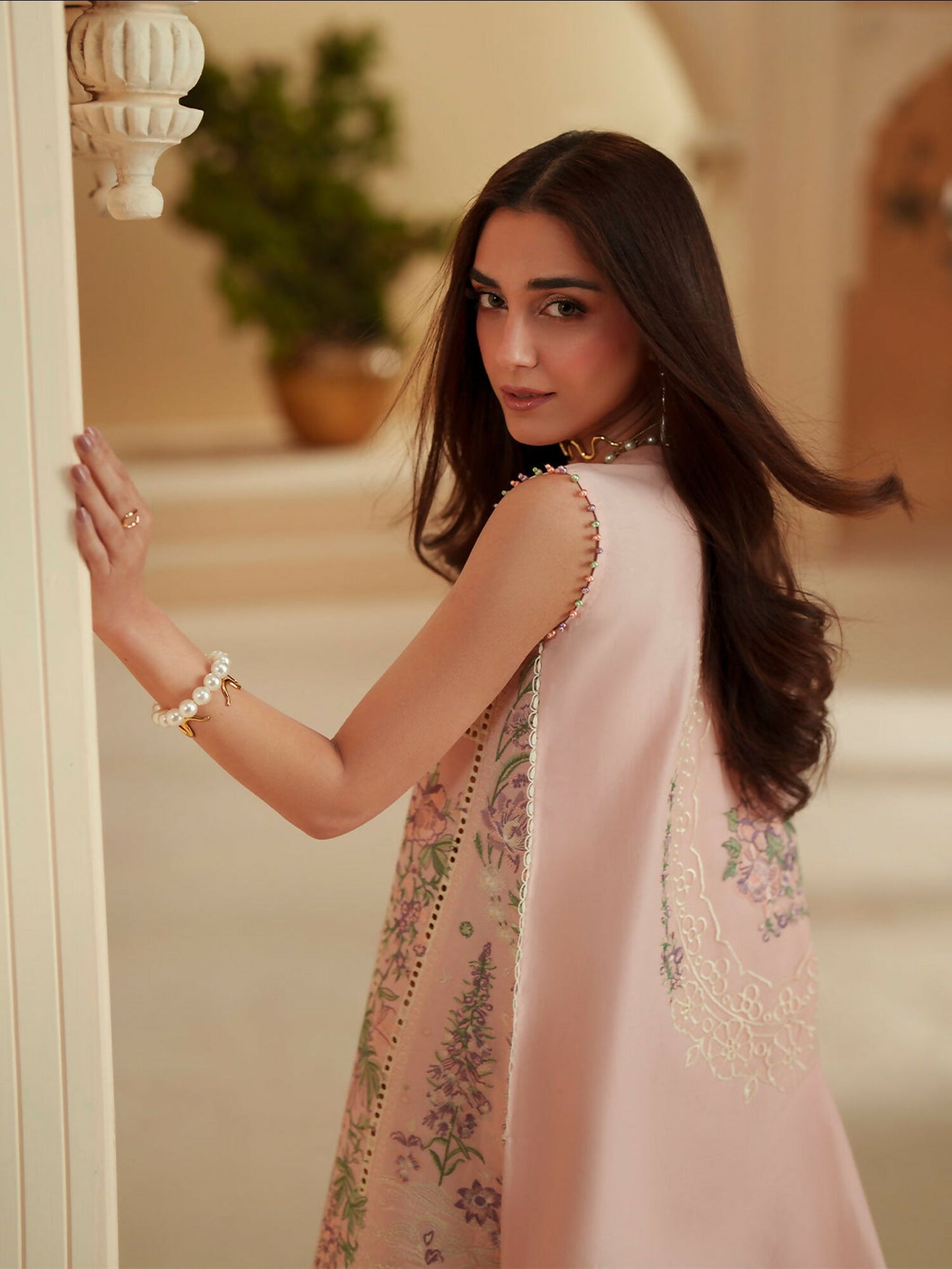Binilyas Mashriq Luxury Lawn'26 Embroidered Unstitched 3-Piece Suit-D-111-B