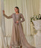 Farooq Hameed Studio Net Embroidered Stitched 3-Piece Suit-Oud-Majestic