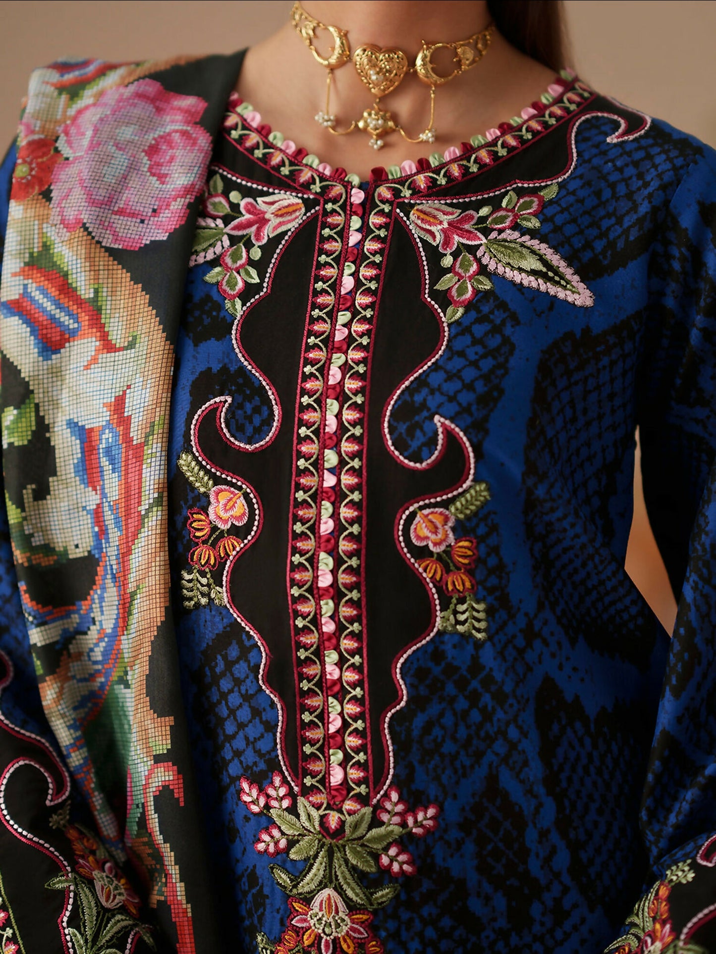 Binilyas Jojo Summer'26 Lawn Embroidered Unstitched 3-Piece Suit-83B