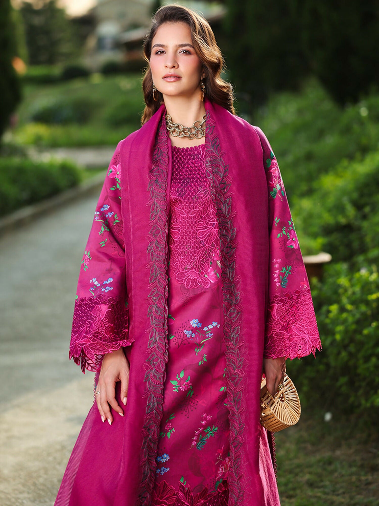 Rang Rasiya Florence Summer Edit'26 Lawn Embroidered Unstitched 3-Piece Suit-Mahra