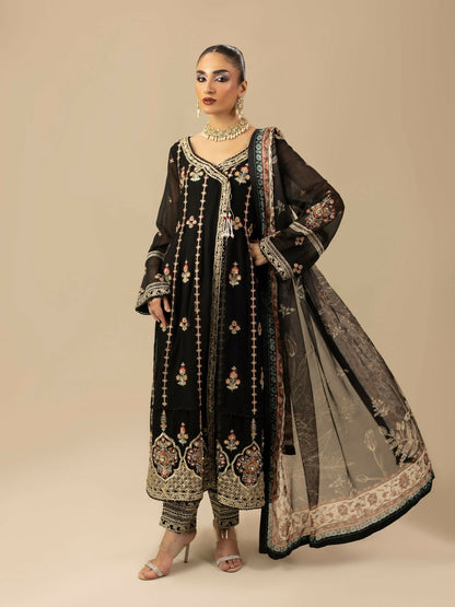 Shurooq Garden Of Dreams Cotton Net Embroidered Stitched 3-Piece Suit-Vittoria