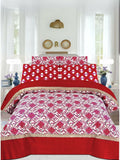 Salonika Printed 3 Piece King Bedsheet Set-114