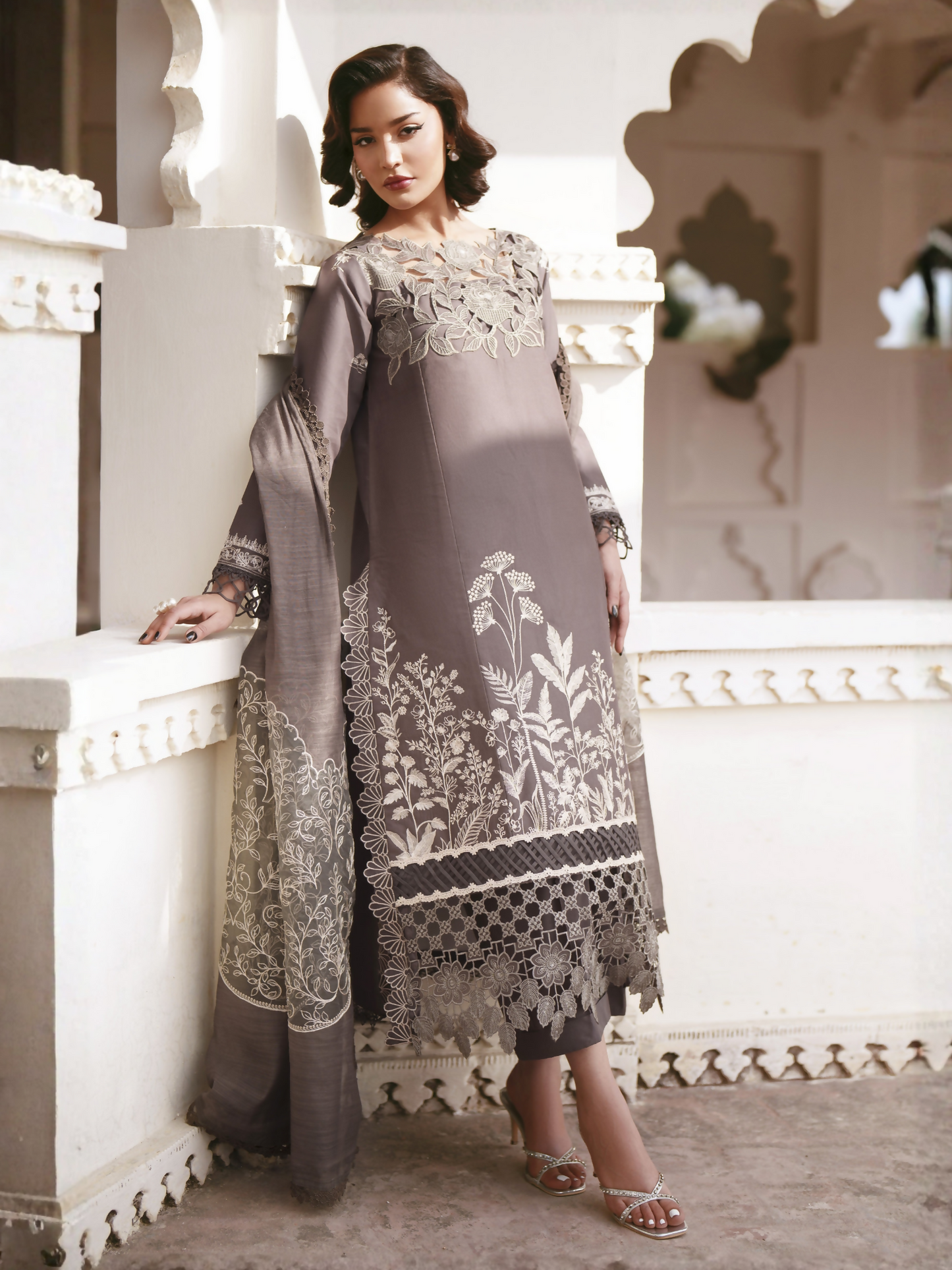 Parishay Shangrila Lawn Embroidered Unstitched 3-Piece Suit-SLA-14