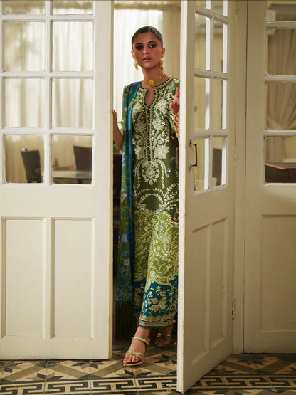 Binilyas Heritage Dore Summer'26 Lawn Embroidered Unstitched 3-Piece Suit-177-A