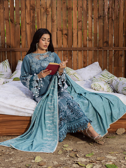 Parishay Winterwood Tales Khaddar Embroidered Unstitched 3-Piece Suit- WW - 04