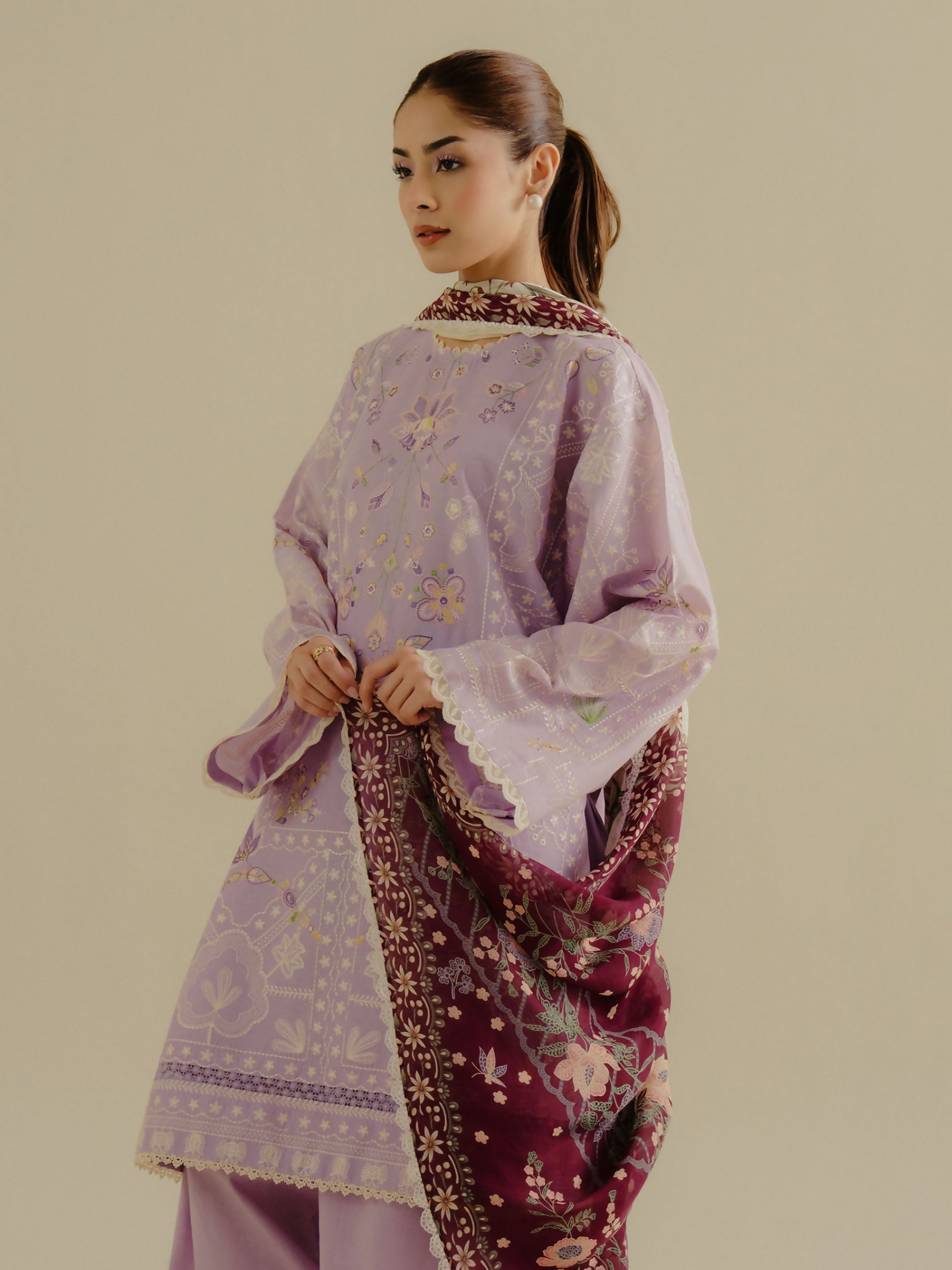 Zara Shahjahan CoCo Lawn Embroidered Unstitched 3-Piece Suit-Nyssa-10B