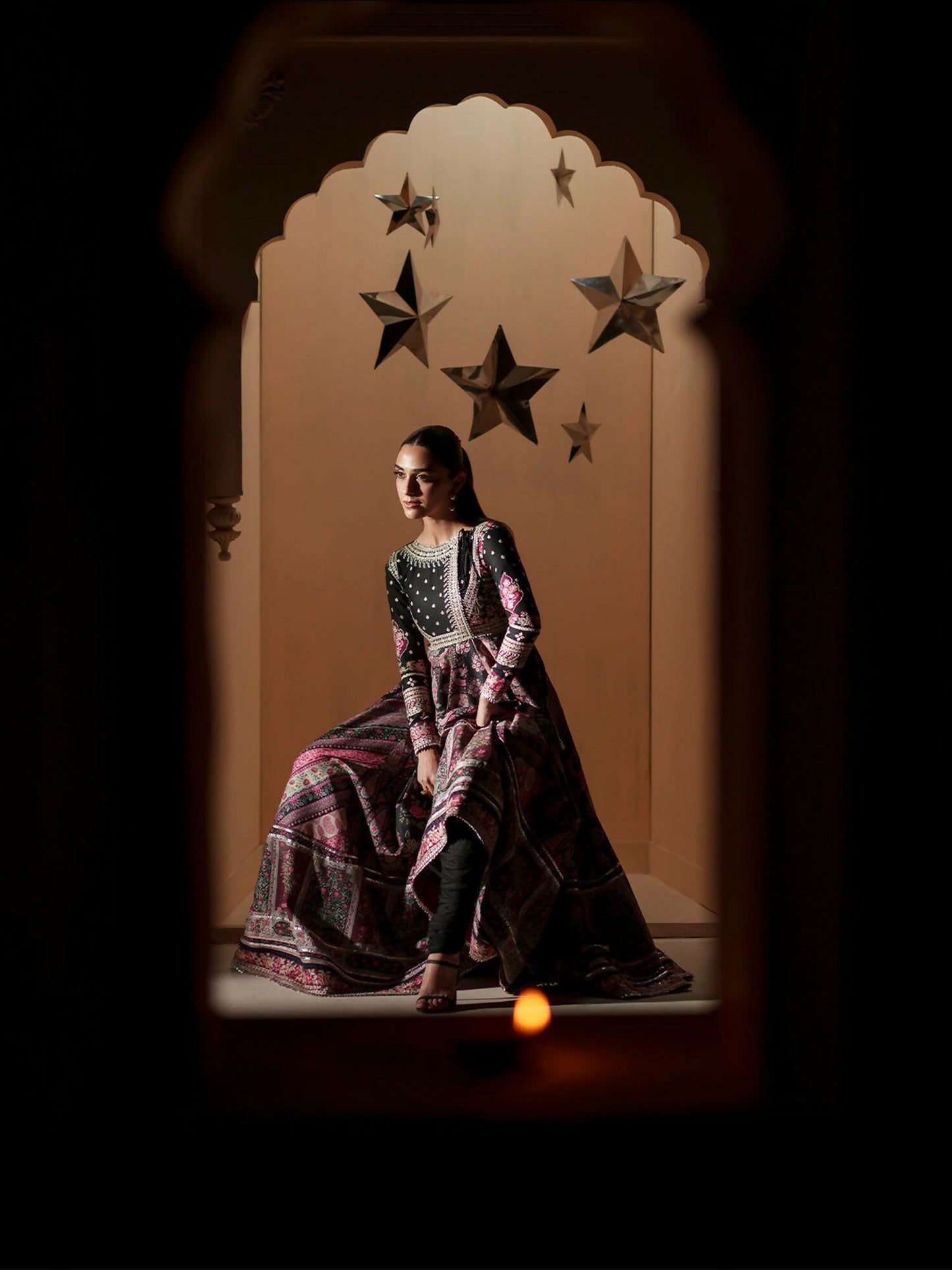 Binilyas Mashriq Luxury Lawn'26 Embroidered Unstitched 3-Piece Suit-D-115-B