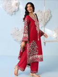 Mahnur Anaya Vol.2 Lawn Embroidered Stitched 3-Piece Suit-AN-2-01-Red
