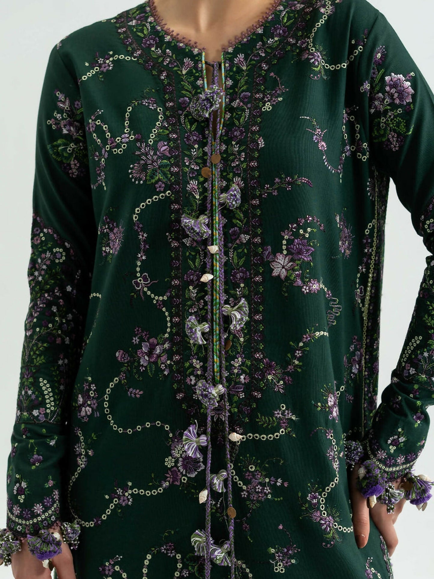 Hussain Rehar Khaddar'25 Embroidered Unstitched 3-Piece Suit-Gulbasi