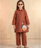 Velvour Girls Cotton Embroidered Co-Ord Set-VG216-B