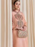Hussain Rehar Moon In The Golden Cup Raw Silk Embellished Stitched 2-Piece Suit-Trinket