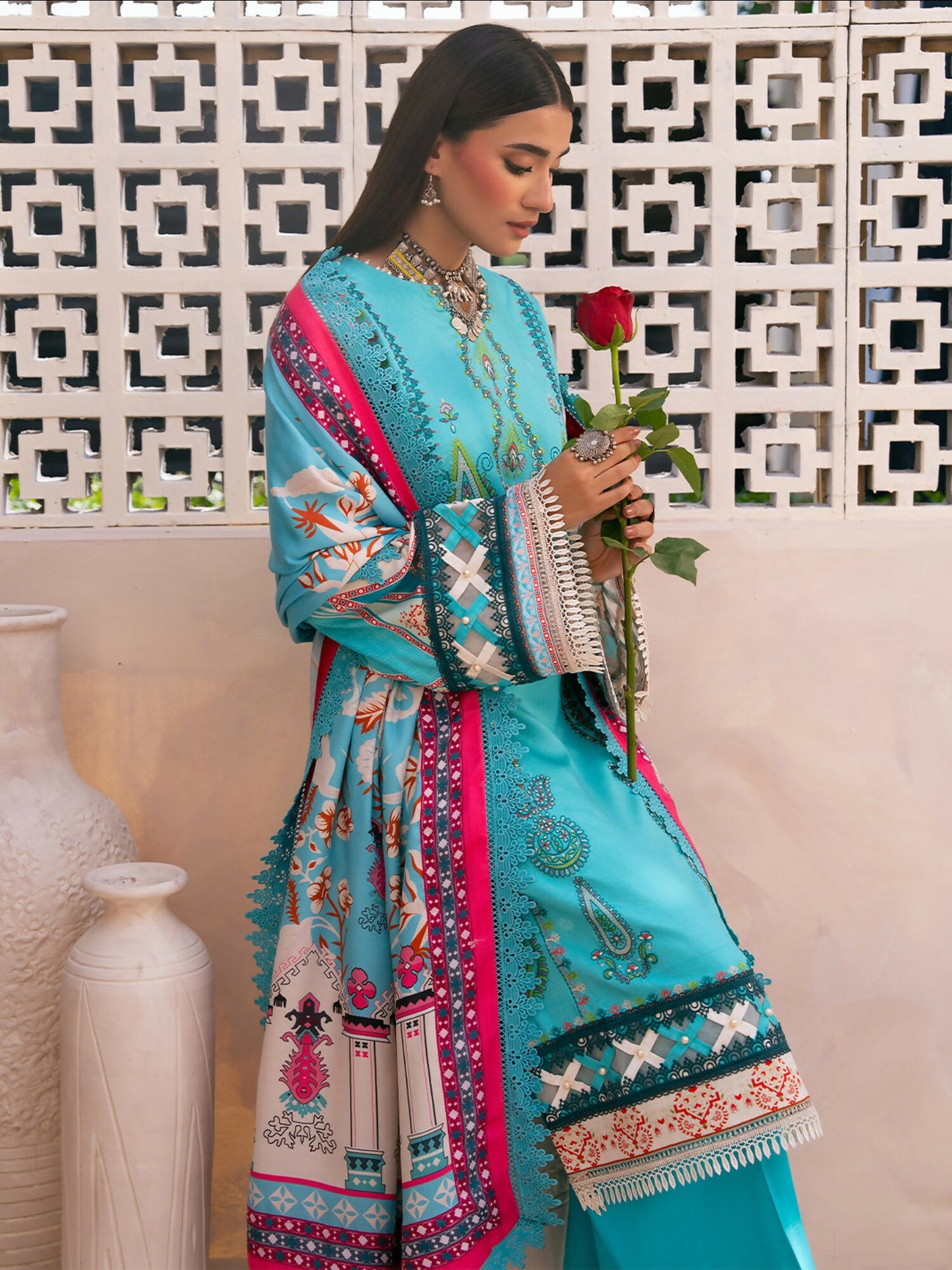 Binilyas Kotrai Embroidered Unstitched 3-Piece Suit-791-A