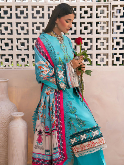 Binilyas Kotrai Embroidered Unstitched 3-Piece Suit-791-A