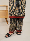 Stylish Collection Velvet Vogue Printed Co-Ord Set-Black Bloom