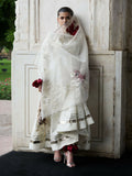 Hussain Rehar Festive Pret'25 Korean Raw Silk Embroidered Stitched 3-Piece Suit-Nooria