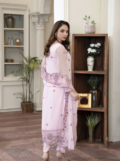Noori Chiffon Embroidered Unstitched 3-Piece Suit