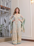 Farooq Hameed Studio Eid Collection'24 Organza Embroidered Stitched 3-Piece Suit-Mahira